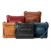 Super Soft Leather Wide Crossbody Bag - 5 Colors